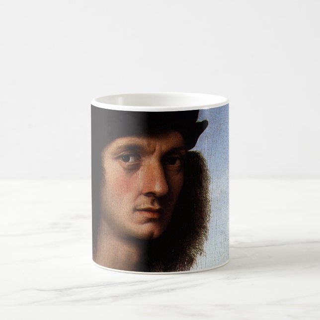 Portrait von Agnolo Doni von Raphael Sanzio Kaffeetasse (Mittel)