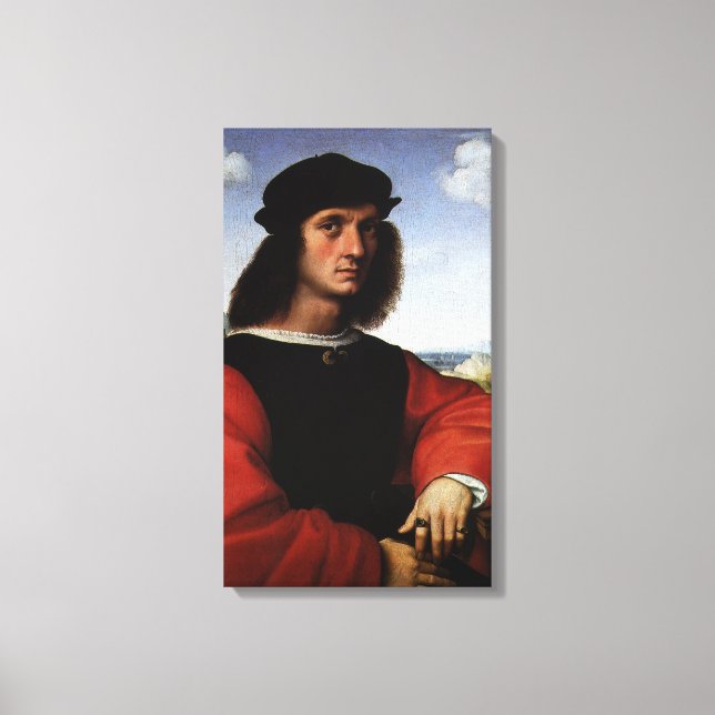 Portrait von Agnolo Doni von Raphael Sanzio Leinwanddruck (Vorderseite)