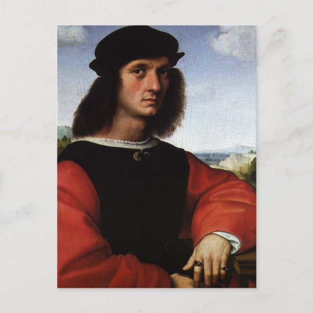 Portrait von Agnolo Doni von Raphael Sanzio Postkarte (Vorderseite)