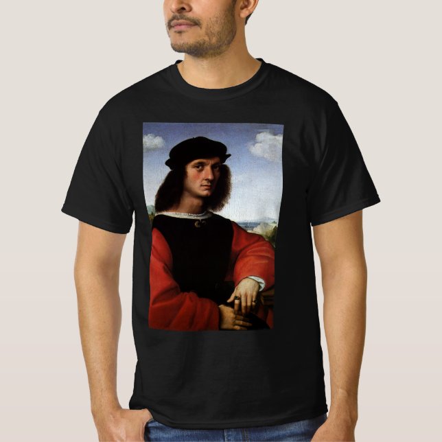 Portrait von Agnolo Doni von Raphael Sanzio T-Shirt (Vorderseite)