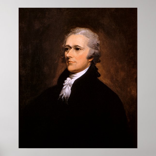 Portrait von Alexander Hamilton von John Trumbull Poster (Vorne)