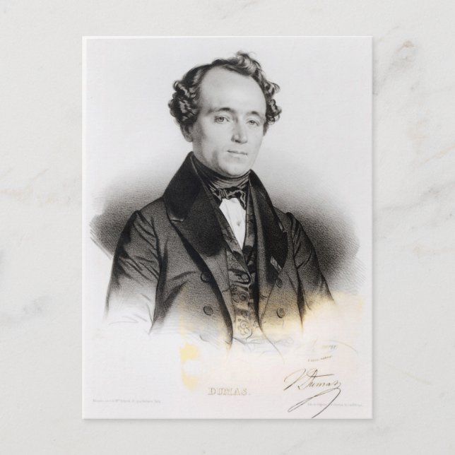 Portrait von Alexandre Dumas Fils Postkarte (Vorderseite)