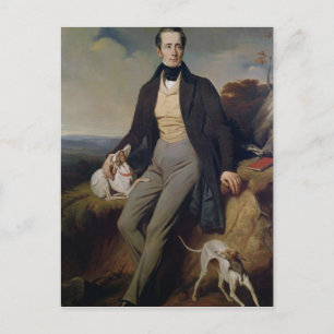 Portrait von Alphonse de Lamartine 1830 Postkarte