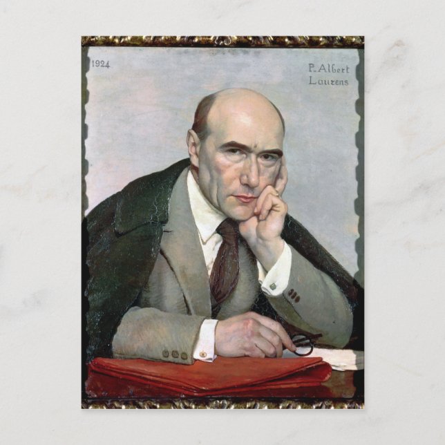Portrait von Andre Gide 1924 Postkarte (Vorderseite)
