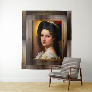 Portrait von Andrea Heshenburg von Xzendor7 Wandteppich