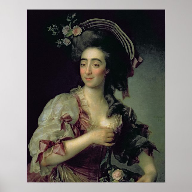 Portrait von Anna Davia-Bernucci, 1782 Poster (Vorne)