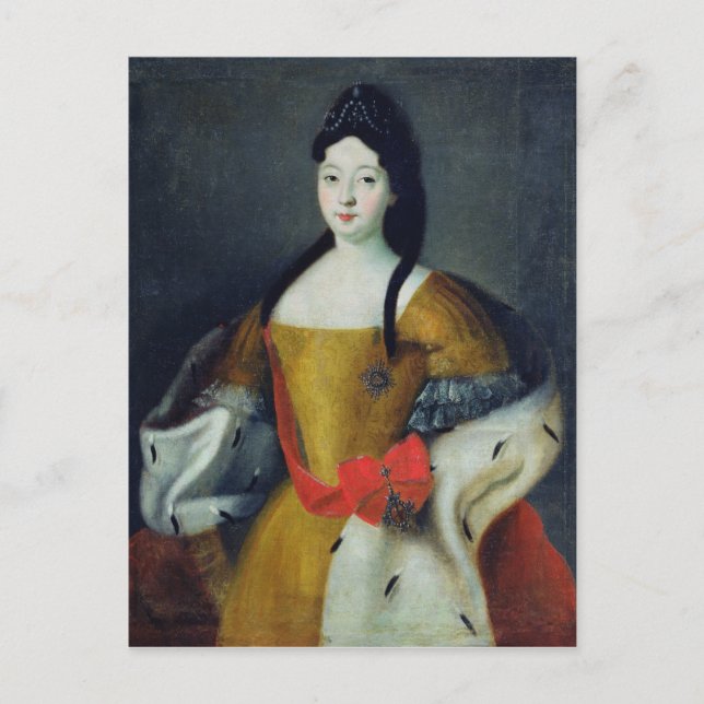 Portrait von Anna Petrovna, 1740er Postkarte (Vorderseite)