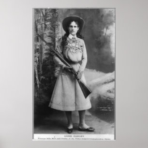 Portrait von Annie Oakley geboren Phoebe Ann Mosey Poster