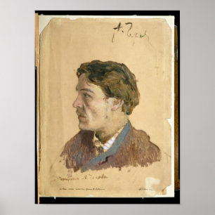 Portrait von Anton Chekhov Poster