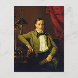 Portrait von Apollon Maykov, 1840 Postkarte
