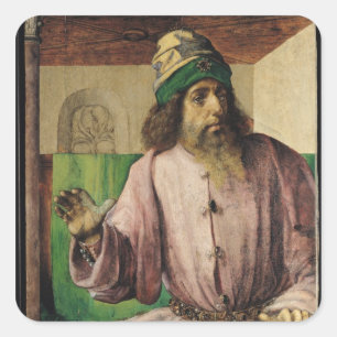 Portrait von Aristoteles, c.1475 Quadratischer Aufkleber