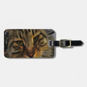 Portrait von Artistic Pet, lang haarige Tablette, Gepäckanhänger