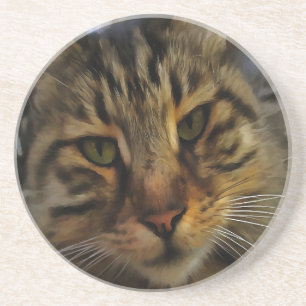 Portrait von Artistic Pet, lang haarige Tablette, Getränkeuntersetzer