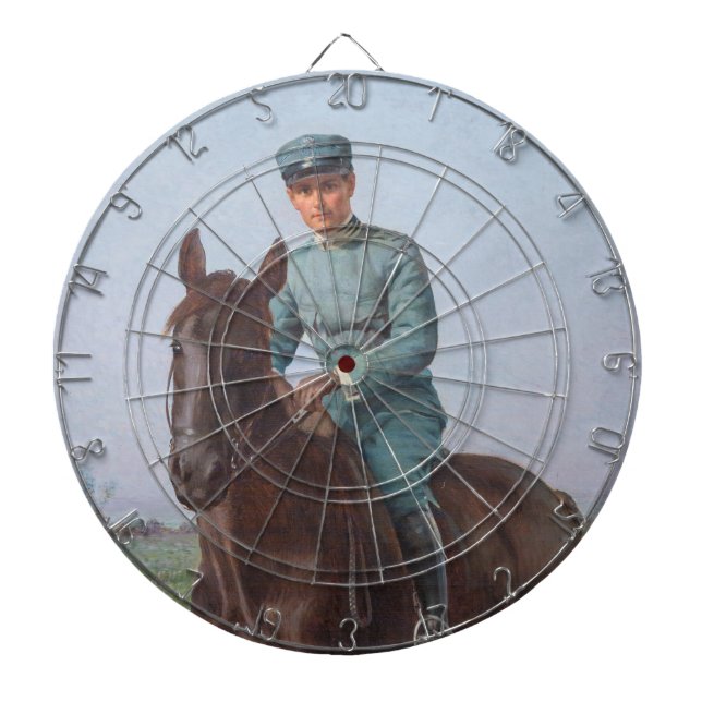 Portrait von Attilio Triboletti (Cavalry Soldier) Dartscheibe (vorne)