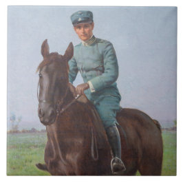 Portrait von Attilio Triboletti (Cavalry Soldier) Fliese