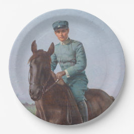 Portrait von Attilio Triboletti (Cavalry Soldier) Pappteller