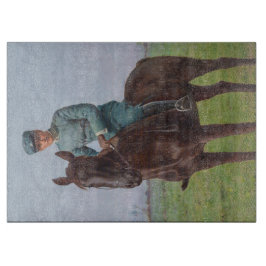 Portrait von Attilio Triboletti (Cavalry Soldier) Schneidebrett