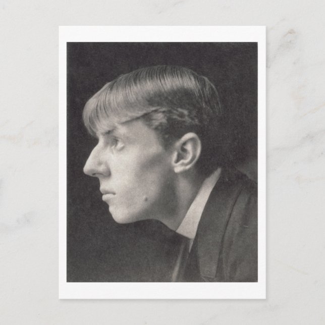 Portrait von Aubrey Beardsley (1872-1998) von Fred Postkarte (Vorderseite)