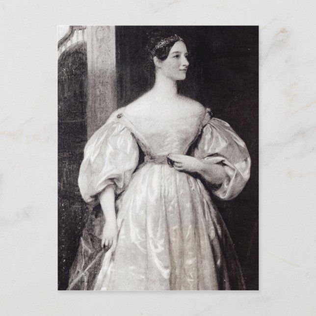 Portrait von Augusta Ada Byron Postkarte (Vorderseite)