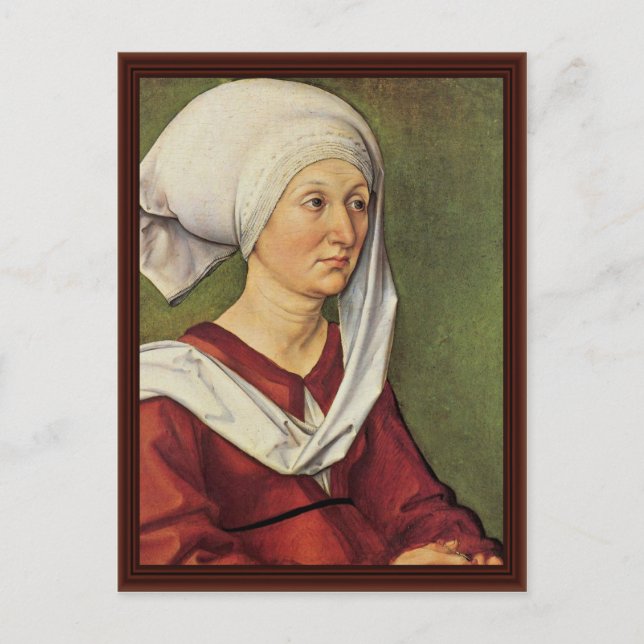 Portrait von Barbara Durer Geboren Holper Postkarte (Vorderseite)