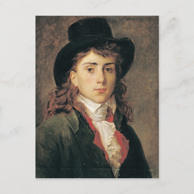 Portrait von Baron Antoine Jean Gros Aged 20 Postkarte (Vorderseite)