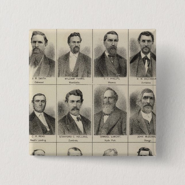 Portrait von Bauer Frank Meachum, Minnesota Button (Vorderseite)