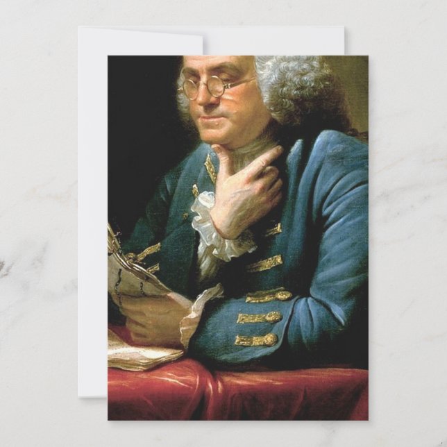 Portrait von Benjamin Franklin Einladung (Vorderseite)