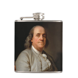 Portrait von Benjamin Franklin Flachmann