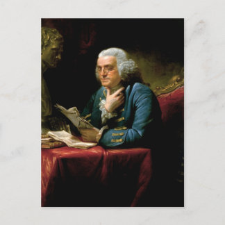 Portrait von Benjamin Franklin Postkarte