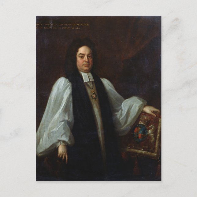 Portrait von Bischof John Robinson c.1711 Postkarte (Vorderseite)