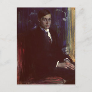 Portrait von Boris Pasternak Postkarte