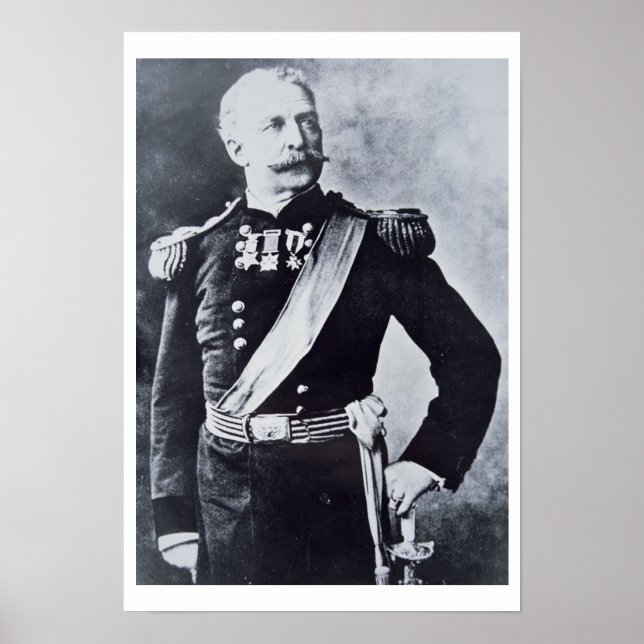Portrait von Brigadegeneral Nelson A. Miles Poster (Vorne)