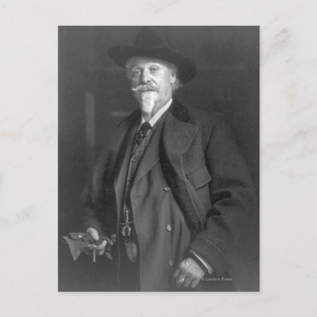 Portrait von "Buffalo Bill" Cody Postkarte (Vorderseite)