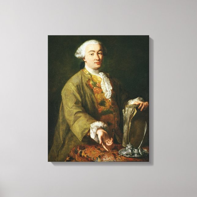 Portrait von Carlo Goldoni Leinwanddruck (Vorderseite)