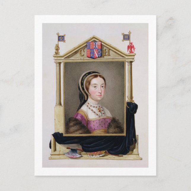 Portrait von Catherine Howard (c.1520-d.1542) 5. Q Postkarte (Vorderseite)