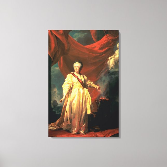 Portrait von Catherine the Great as Lawgiver Leinwanddruck (Vorderseite)