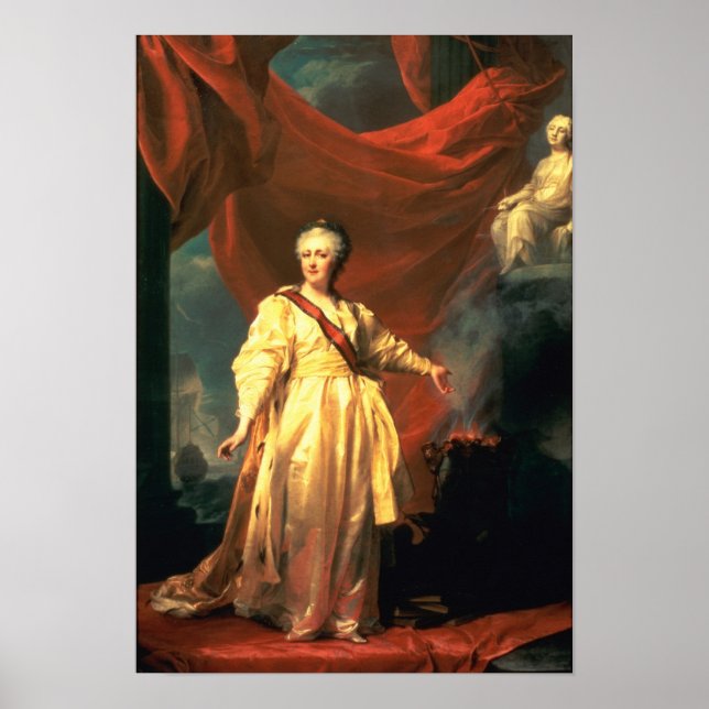 Portrait von Catherine the Great as Lawgiver Poster (Vorne)