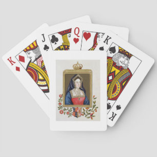 Portrait von Catherine von Aragon (1485-1536) 1st Spielkarten