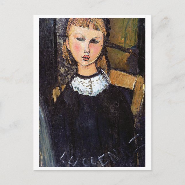Portrait von Ceroni, Modigliani Postkarte (Vorderseite)
