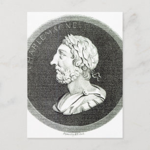 Portrait von Charlemagne Postkarte