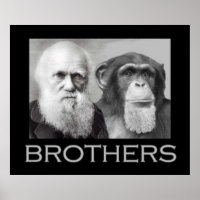 Portrait von Charles Darwin und Ape