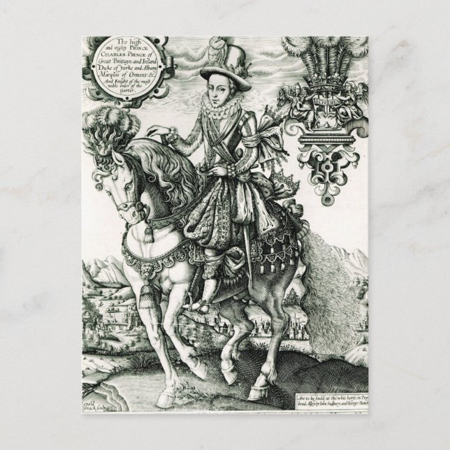 Portrait von Charles I. als Prinz Postkarte (Vorderseite)