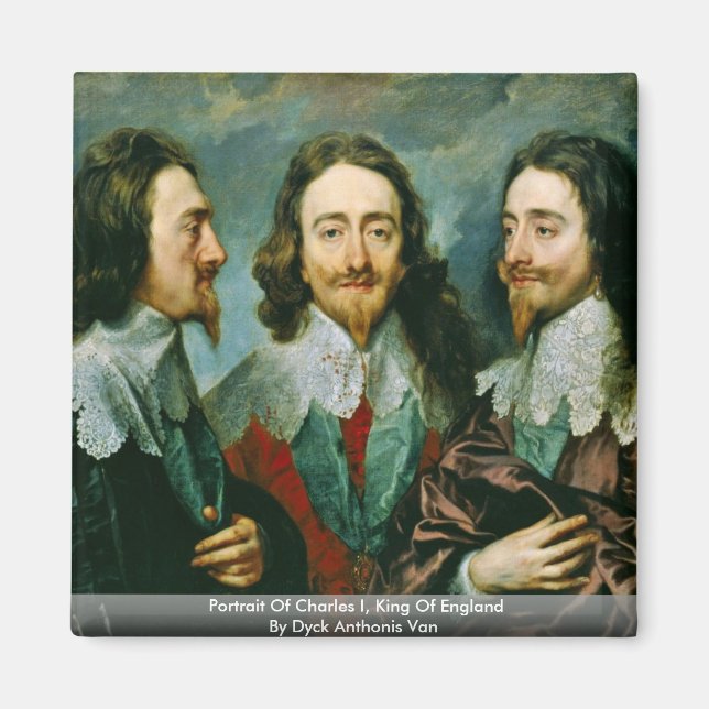 Portrait von Charles I., König von England Magnet (Vorne)