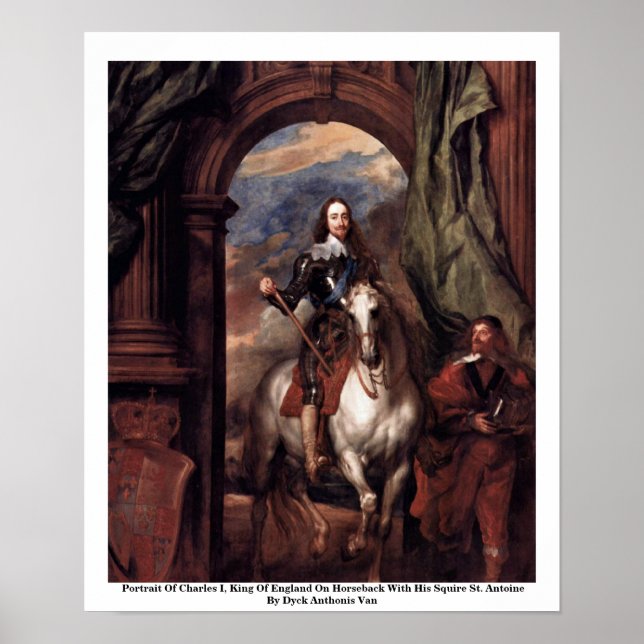 Portrait von Charles I., König von England Poster (Vorne)