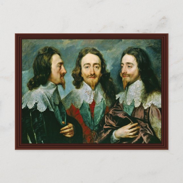 Portrait von Charles I., König von England Postkarte (Vorderseite)