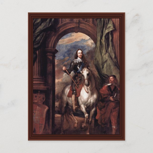 Portrait von Charles I., König von England Postkarte (Vorderseite)