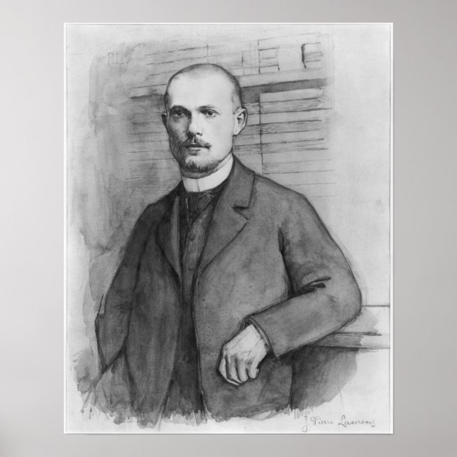 Portrait von Charles Peguy Poster (Vorne)