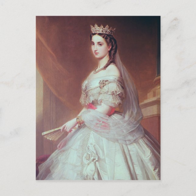 Portrait von Charlotte von Saxe-Cobourg-Gotha Postkarte (Vorderseite)