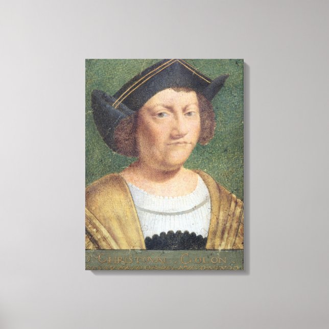 Portrait von Christoph Kolumbus Leinwanddruck (Vorderseite)