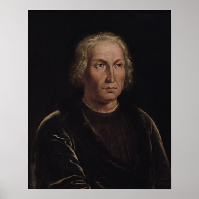 Portrait von Christoph Kolumbus Poster (Vorne)